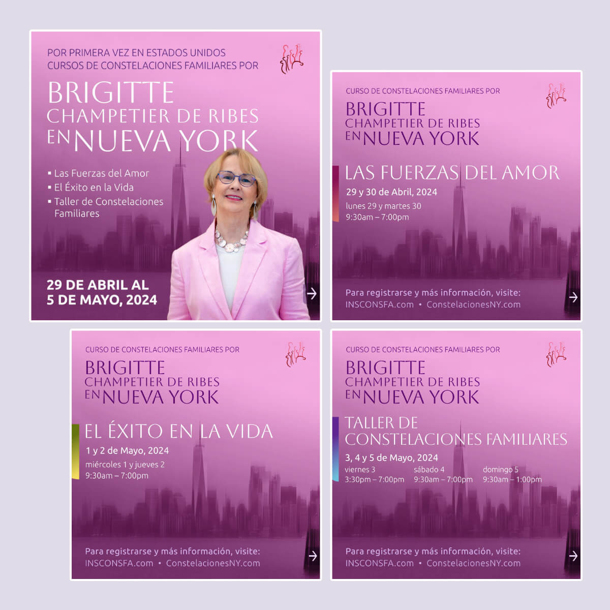 Social Media Post Series for Brigitte in New York 2024 Event