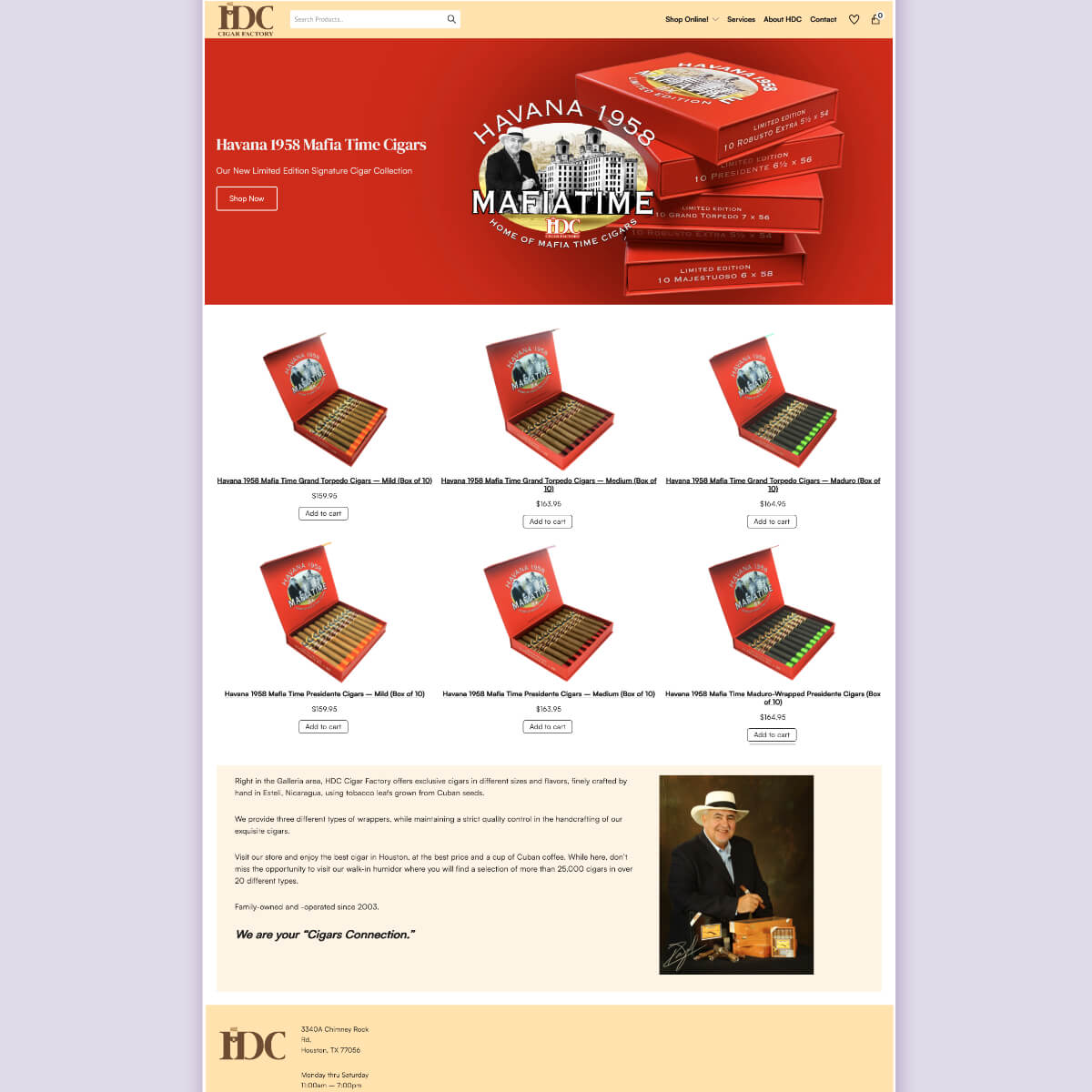 Hoyo de Cuba cigar Factory Website