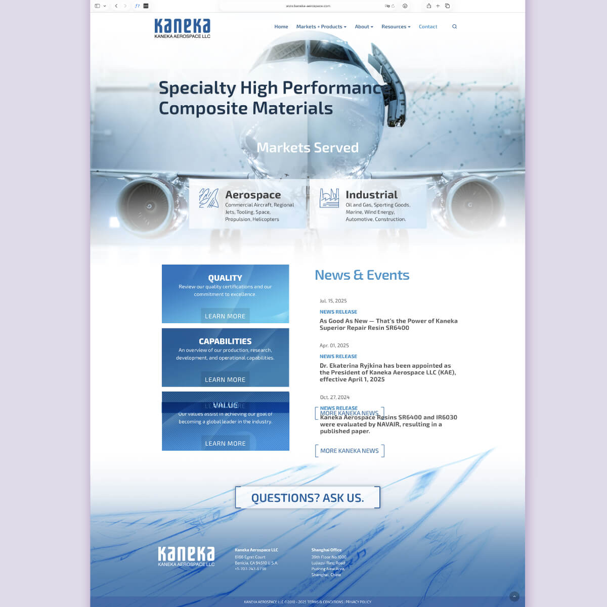 Kaneka Aerospace Website