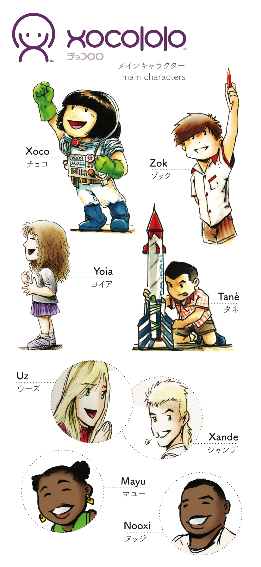 Xocololo Main Characters